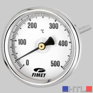 TERMOMETRI PER CANNA FUMARIA 0 - 500°C POSTERIORE - Stelo 100 mm