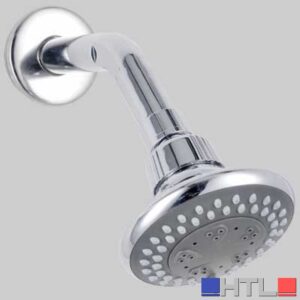 BRACCIO DOCCIA ALPINO CON SOFFIONE IN ABS 3 GETTI - 1/2