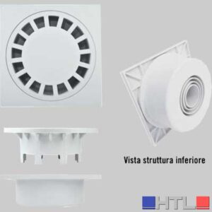 CHIUSINO SIFONATO IN PVC - 10 x 10 Uscita 32-40