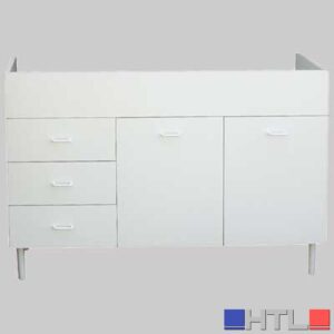 SOTTOLAVELLO BIANCO C/CASSETTI PER LAVELLO INOX - 120 x 50 Dx
