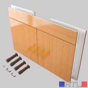 SOTTOLAVELLO TEAK PER LAVELO INOX PIEGHEVOLE - 100 x 50 - 2 ante