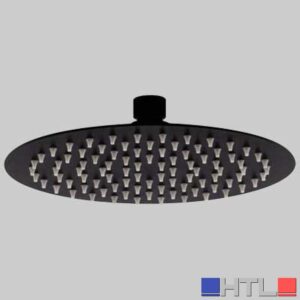 SOFFIONE DOCCIA INOX TONDO NERO - Dm 200