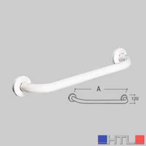 CORRIMANO LINEARE PREVERNICIATO BIANCO - A 120 cm 2 fissaggi