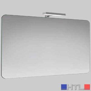 SPECCHIO A FILO EROS CON ANGOLI STONDATI E LAMPADA A LED - Cm 100 x 70