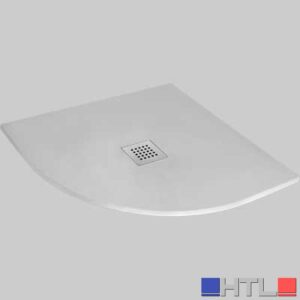 PIATTO DOCCIA SEMICIRCOLARE EFFETTO PIETRA BIANCO - 80X80 cm