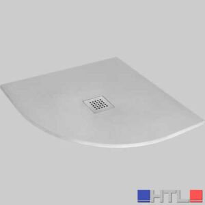 PIATTO DOCCIA SEMICIRCOLARE EFFETTO PIETRA GRIGIO - 80X80 cm