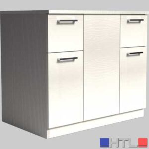 COPRICOLONNA BIANCO NORDICO - 2 Ante + 2 Cassetti