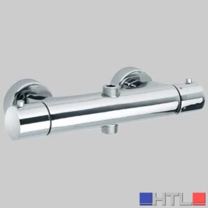MONOCOMANDO DOCCIA ESTERNO TERMOSTATO CON DEVIATORE 2 VIE DISCO - Cromo
