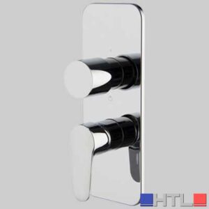 MONOCOMANDO DOCCIA INCASSO CON DEVIATORE 2-3 USCITE SERIE 22 - Cromo