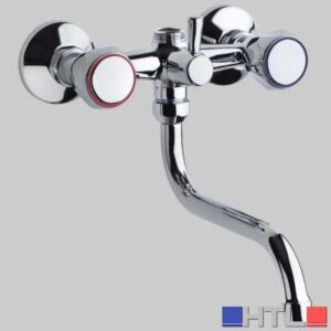 LAVELLO A MURO ATTACCO LAVATRICE CROMO FROMAC - 3/4