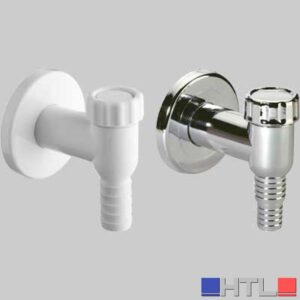 VALVOLA ESTERNA ORIENTABILE PER ATTACCO LAVATRICE O LAVASTOVIGLIE Bianco Ø32 mm