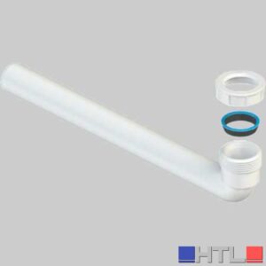 CURVA UNIVERSALE CON GHIERA E GUARNIZIONE  1"1/2 x Ø40 - H.260 mm