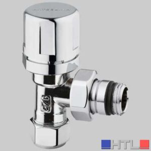 VALVOLA D'ARREDO A SQUADRA TERMOSTATICA CROMO - 1/2 x 24-19