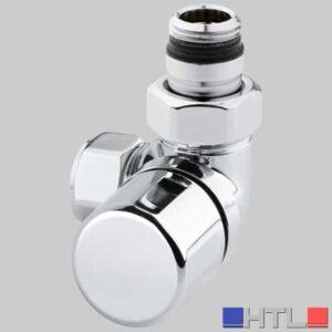 VALVOLA D'ARREDO AD ANGOLO TERMOSTATICA DX CROMO - 1/2 x 24-19