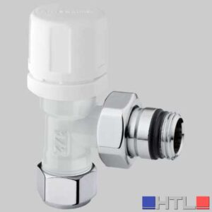 VALVOLA D'ARREDO A SQUADRA TERMOSTATICA BIANCA - 1/2 x 24-19