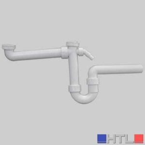 SIFONE 2 VIE BIANCO PER LAVELLO - Ø 40 x 1"1/2