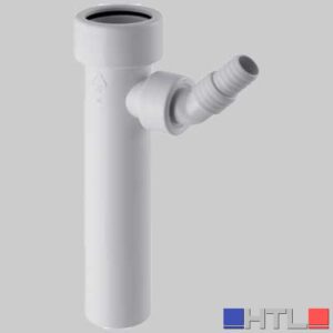 RACCORDO DIRITTO LAVATRICE CON TERMINALE - Dm 40 bianco