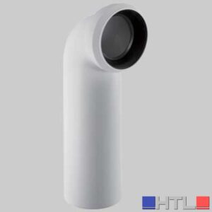 CURVA BIANCA 90° PER VASO CON SCARICO A PARETE - Ø 110