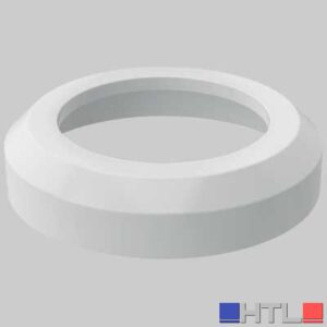 ROSONE BIANCO DA PARETE PER CURVA WC 90° - Dm 100 H 8,6