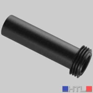 CANOTTO NERO PE A SALDARE CON MORSETTO - Ø 45 - Cm. 18,5