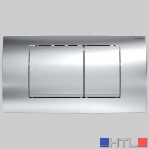 PLACCA DI COMANDO TWIN LINE30 DOPPIO TASTO - BIANCA-CROMO