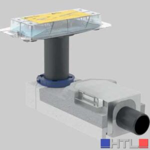 SIFONE PER CANALINE DOCCIA 'CLEANLINE' - per Massetto H,65-90 mm