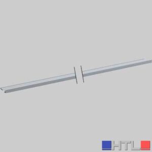 PROFILO COLLETTORE PER SCARICO A PARETE DOCCIA 'COMBIFIX' - Acciaio Inox Spazzolato - 115 cm