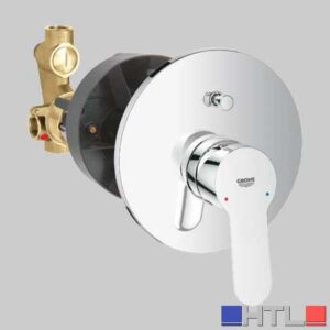 MONOCOMANDO DOCCIA INCASSO CON DEVIATORE BAUEDGE - Cromo