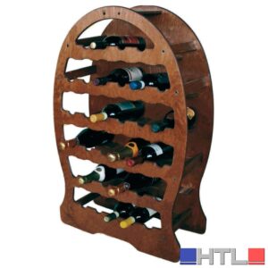 CANTINETTA BOTTE IN LEGNO SCURO 33 POSTI cm.61x26,5x96h