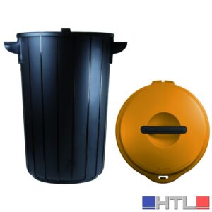 Giò Style PATTUMIERA ECO SOLUTION Lt. 35 - cm. 42,5x37,5x54 h col. Nero/Giallo