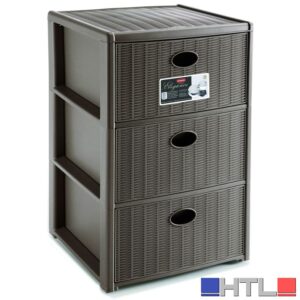 Stefanplast CASSETTIERA ELEGANCE 3 cassetti - cm. 40x40x60 h col. Tortora