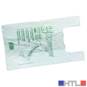 BUSTA SHOPPER BIODEGRADABILE 500 PZ cm. 23+7+7x50 h - gr. 4,5