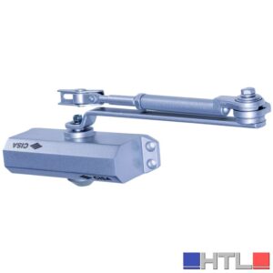 Cisa CHIUDIPORTA AEREO CON FERMO Art. 60471 x porte mm. 1000 col. Argento