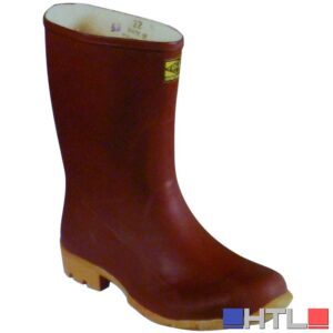 STIVALI IN GOMMA NATURALE CALANDRATA TRONCHETTO Col. Marrone Mis. 40