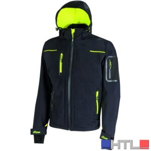 U-Power GIACCA SOFTSHELL SPACE Col. Nero/Giallo  Mis.  M