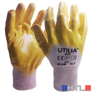 Utilia GUANTI IN NITRILE/COTONE Col. Giallo tg. 8 (pacco da 12)