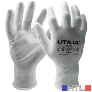 Utilia GUANTI IN POLIURETANO Col. Bianco tg. 9 (pacco da 12)