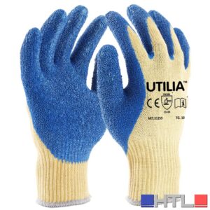 Utilia GUANTI IN LATTICE/COTONE Col. Blu tg. 9 (pacco da 12)