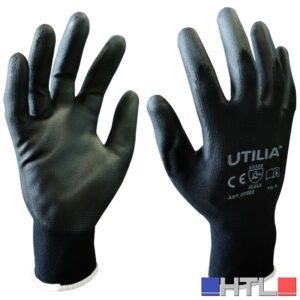 Utilia GUANTI IN POLIURETANO Col. Nero tg. 7 (pacco da 12)