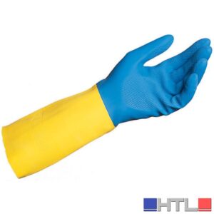 Mapa GUANTI IN NEOPRENE DUO-MIX 405 Col. Blu/giallo tg. 8 (pacco da 10)