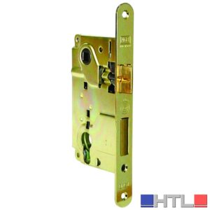 AGB  SERRATURA LEGNO CENTRO INF. 2M+S Art. B01024 E. mm. 50 - F. mm. 22 f/ottonato