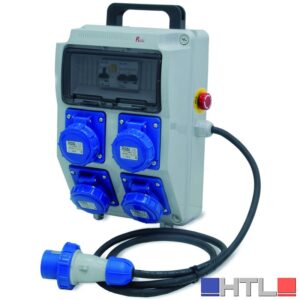 Rosi QUADRO ELETTRICO PORTATILE 2240E-PF 4 prese 16A 3P 230V - IP65 con pulsante di emergenza