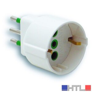 Fanton ADATTATORE SEMPLICE 2P+T spina 10A/ presa schuko (confezione da 5)