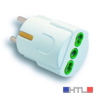 Fanton ADATTATORE SEMPLICE 2P+T spina schuko/presa 10/16A (confezione da 5)