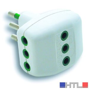 Fanton ADATTATORE TRIPLO IN BLISTER 2P+T spina 10A/3 prese 10A