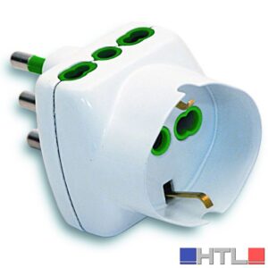 Fanton ADATTATORE TRIPLO 2P+T spina 16A/2 prese 10/16A+schuko (confezione da 5)