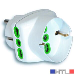 Fanton ADATTATORE TRIPLO 2P+T spina schuko/2 prese 10/16A+schuko (confezione da 5)