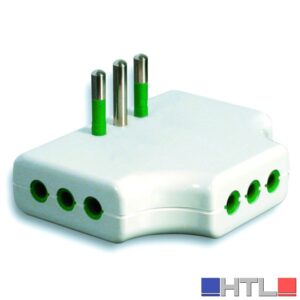 Fanton ADATTATORE TRIPLO PIATTO IN BLISTER 2P+T spina 10A/3 prese 10A