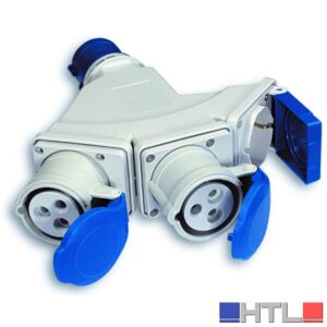Fanton ADATTATORE INDUSTRIALE CEE TRIPLO IP44 2P+T spina/2 prese CEE+schuko