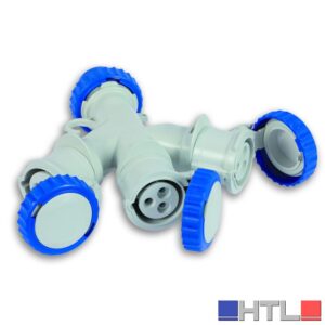Fanton ADATTATORE INDUSTRIALE CEE TRIPLO IP67 2P+T spina/3 prese CEE